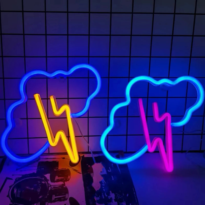 Néon LED déco gaming et chambre, 23 motifs au choix, piles ou USB