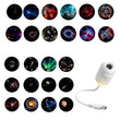 Projecteur ciel étoilé rotatif 360°, luminosité réglable, 1 à 24 films