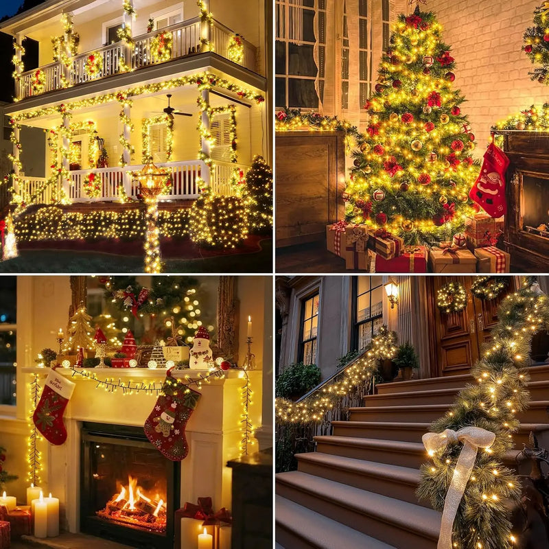 Guirlande lumineuse sapin en fil de cuivre – vue 12