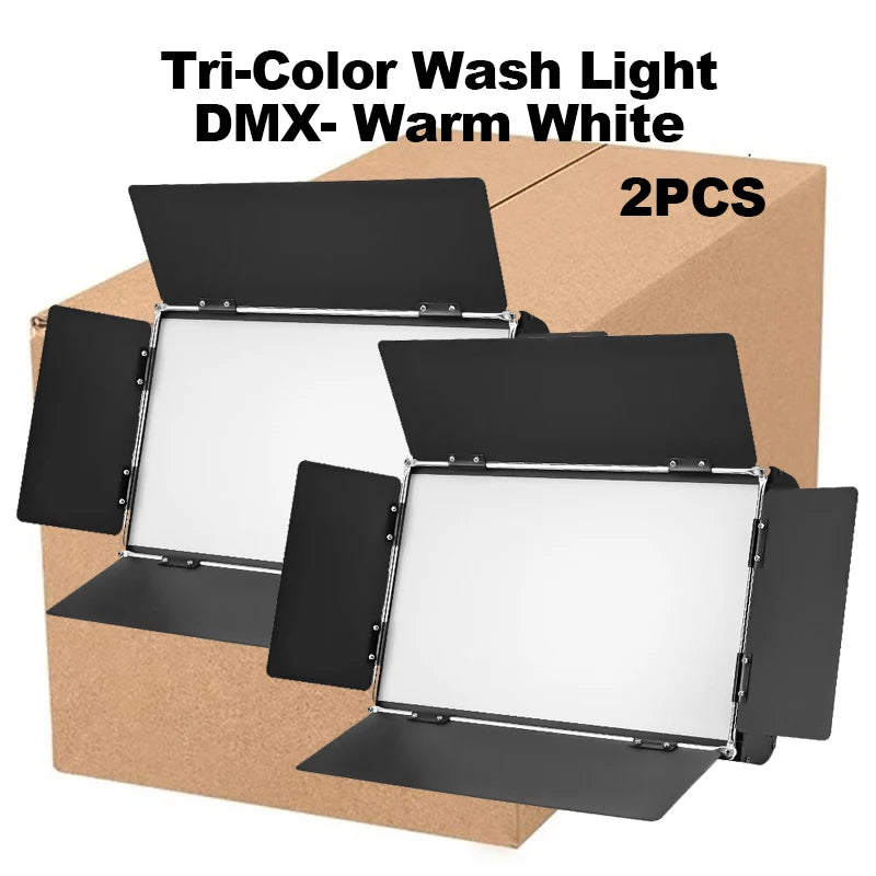 Lumière douce tricolore 200 W DMX, 3200-6200 K, pour studio, vidéo et scène, 1 ou 2 projecteurs