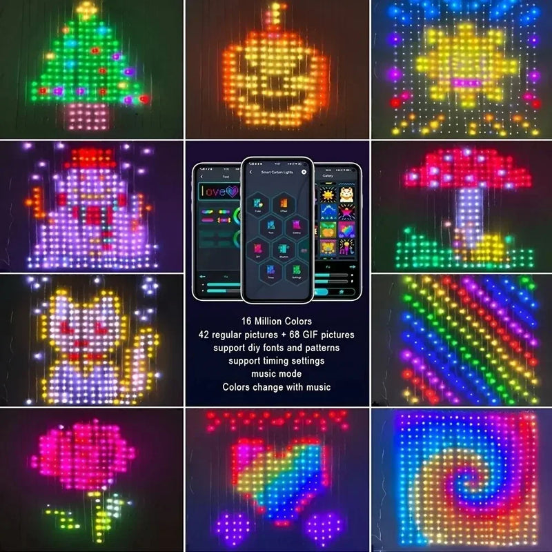 Rideau lumineux LED intelligent USB avec application, 1 à 3 m