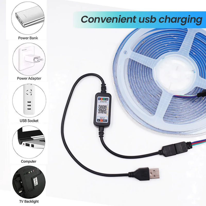 Ruban LED COB RGB 5 V – vue 2