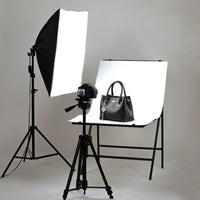 Kit studio photo softbox 50x70 cm, pied 2m, 1 à 3 lumières