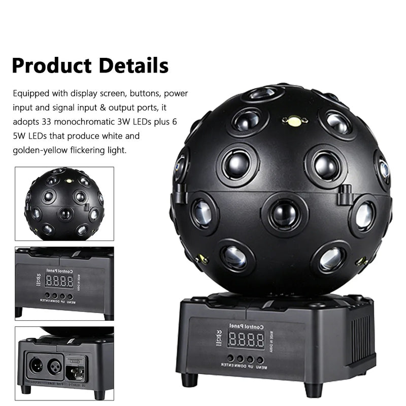 Boule magique rotative à LED 150 W, DMX 15 canaux et télécommande, à l'unité ou par lot