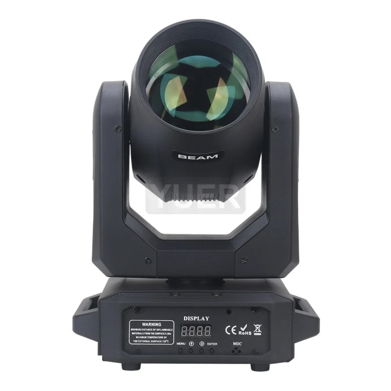 Lyre LED beam spot 200 W à faisceau de 2°, 12 gobos, prismes 6 + 12, DMX 11 ou 13 canaux