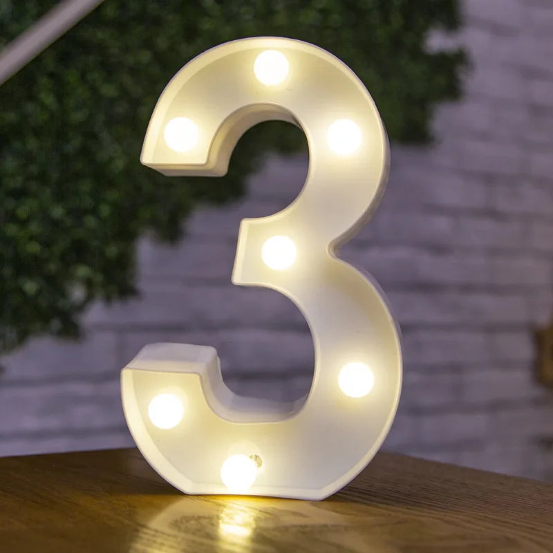 Lettres et chiffres lumineux LED à piles – vue 40