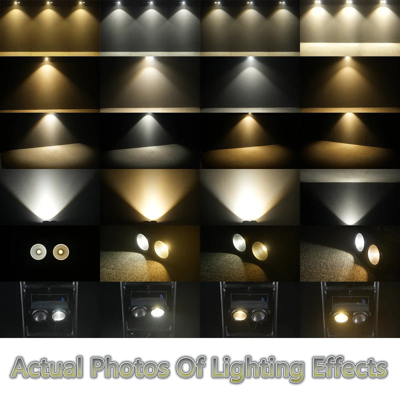Lot de 2 projecteurs PAR LED COB 2 x 100 W – effets de lumière réels en blanc chaud et blanc froid