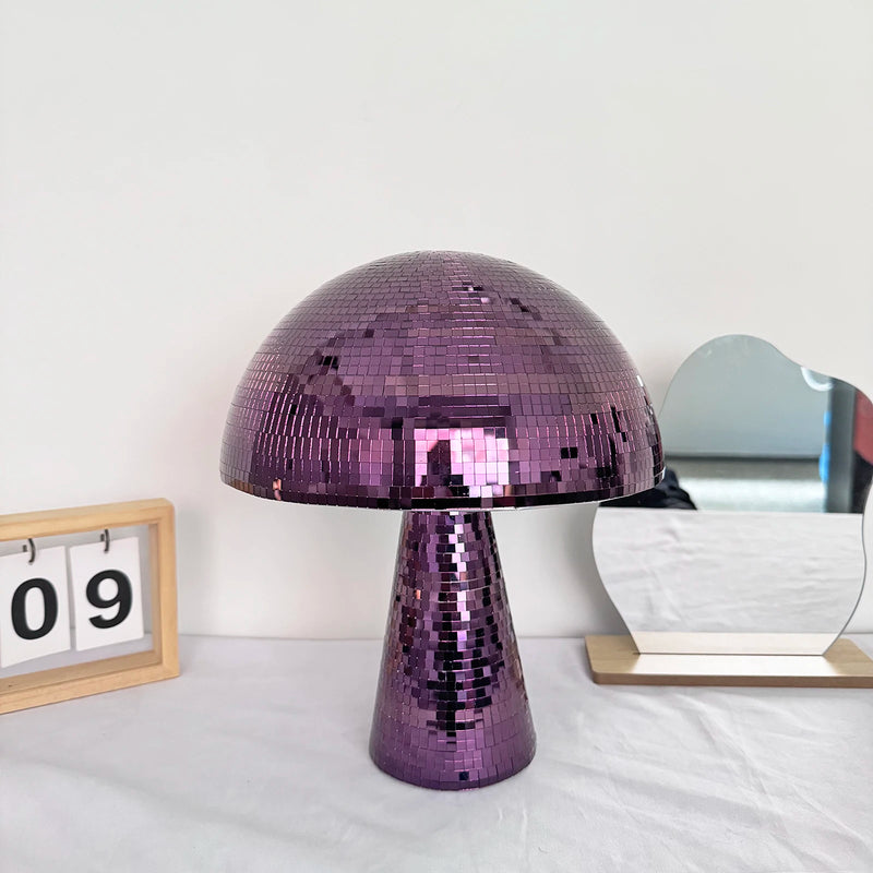 Boule à facettes déco champignon – coloris violet
