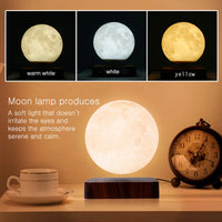Lampe lune en lévitation magnétique 14 cm ou ampoule flottante, tactile