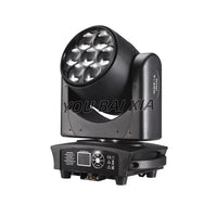 Lot de 2 lyres LED zoom 7 x 40 W – lyre vue de face, 7 LED RGBW