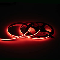 Ruban LED FCOB 480 LED/m – autre vue du rouleau allumé en rouge