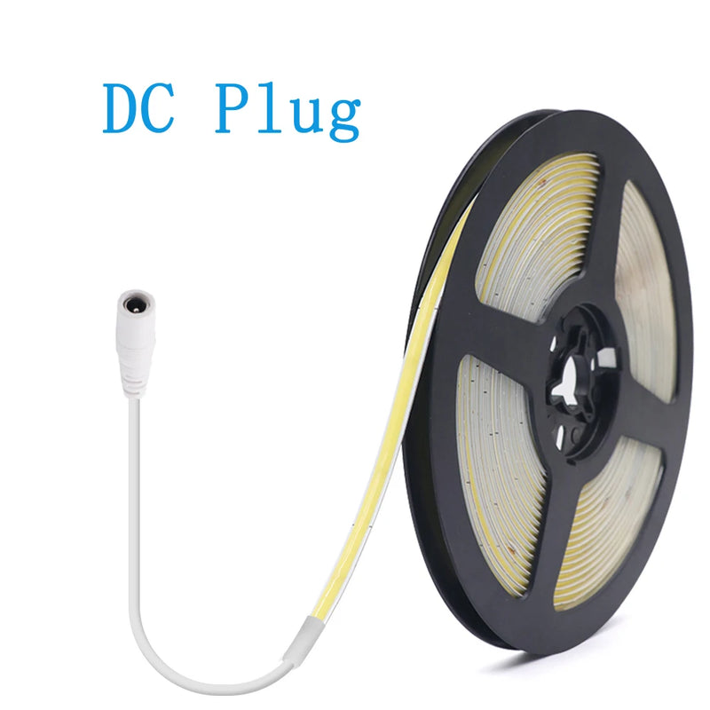 Ruban LED USB COB 5 mm – version à fiche jack DC
