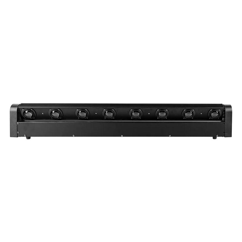 Barre à tête mobile 8 faisceaux LED RGBW 12 W, 107 cm, DMX 10 ou 38 canaux