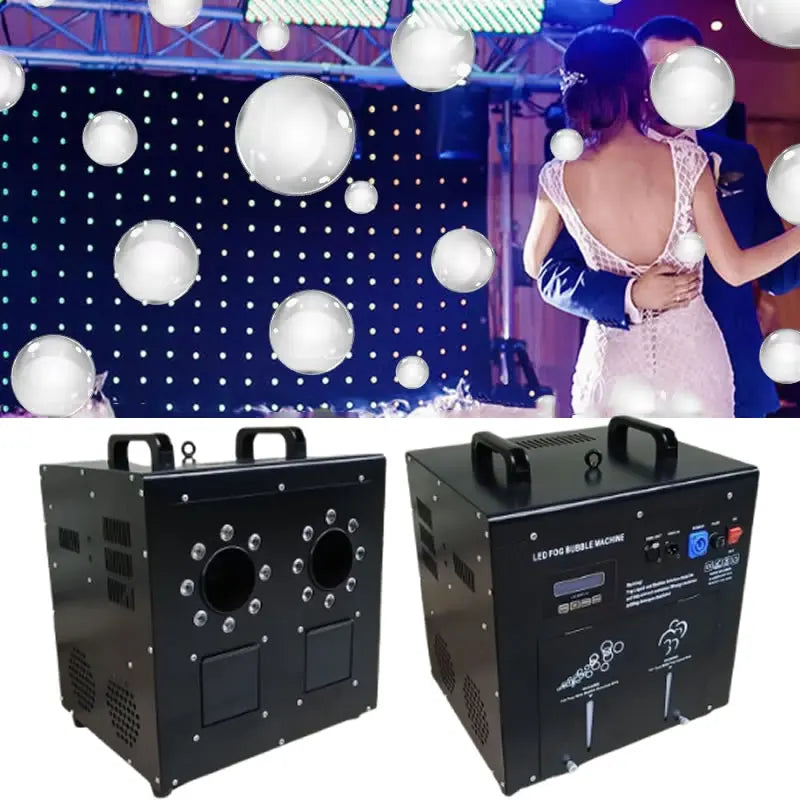 Machine à bulles de fumée 1500 W, 2 sorties et DMX 512