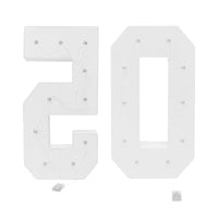 Chiffres lumineux géants 50 ans, 100 cm en carton mousse, à piles