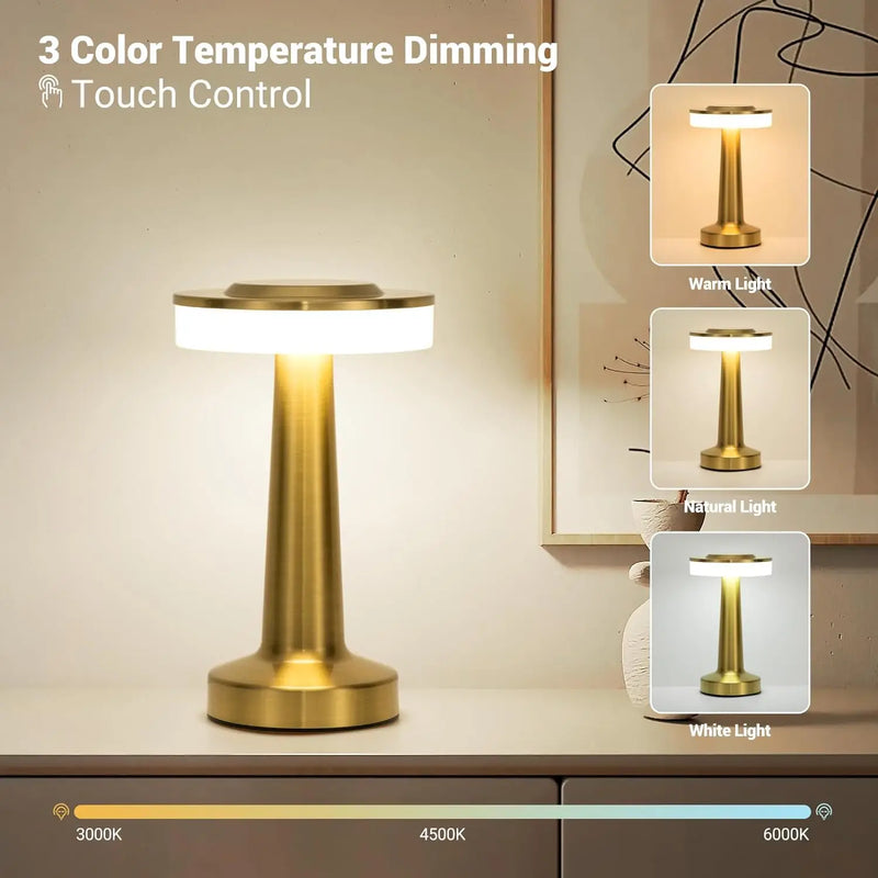 Lampe de table sans fil à pied évasé – vue 11