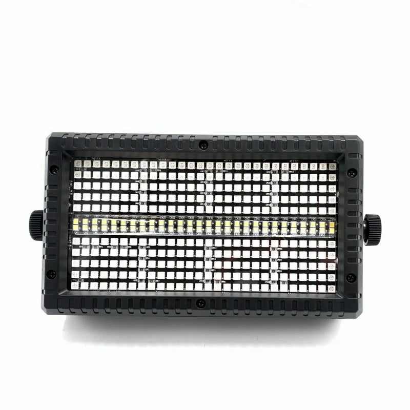 Mini stroboscope LED 60 W – face avant allumée en blanc