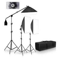 Kit 3 softbox avec perche – vue 4