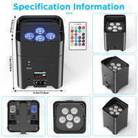 Uplight sans fil noir – dimensions d'un projecteur : 14 x 19,8 x 13,5 cm