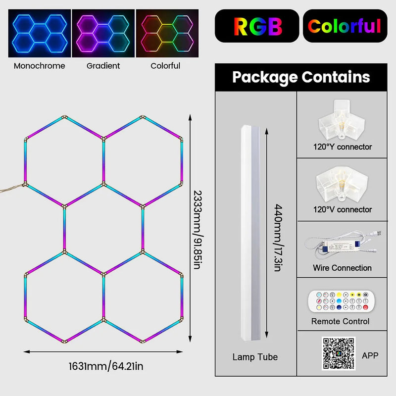 Lumière hexagonale RGB – vue 18