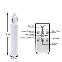 Bougies LED ivoire avec télécommande – schéma de la bougie et de la télécommande, troisième vue