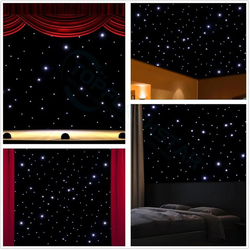 Rideau ciel étoilé bleu et blanc – en fond de théâtre, au plafond d'une salle et d'une chambre