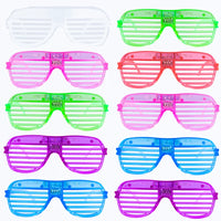 Lunettes LED lumineuses à lamelles pour soirée, 3 modes, lots de 5 à 50 pièces