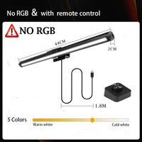 Lampe écran PC LED – barre de 44 cm USB-C avec trois teintes, couleurs RGB et tailles d'écran adaptées
