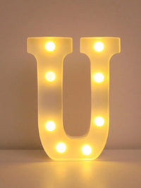 Lettre lumineuse LED 22 cm à piles, A à Z et 0 à 9