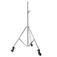 Trépied lumière robuste 280 cm en acier inoxydable, avec ou sans roulettes