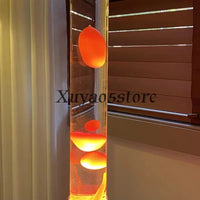 Lampe à lave design 55 cm sur socle argenté, 6 coloris de cire et de liquide