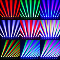 Mini lyre beam LED RGBW 20 W, faisceau de 3°, DMX 13 canaux, à l'unité ou par 2