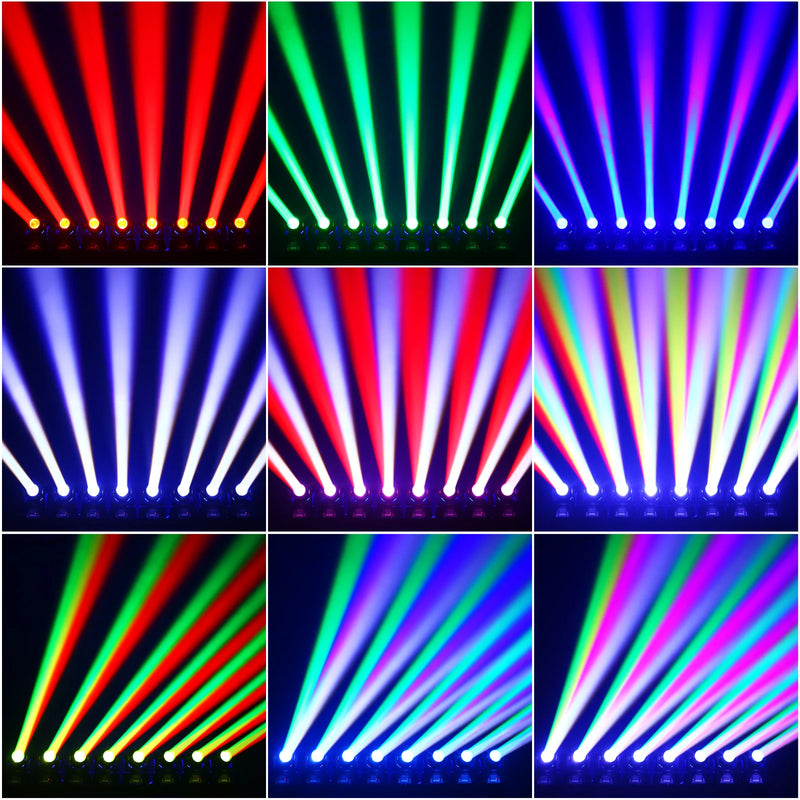 Mini lyre beam LED RGBW 20 W, faisceau de 3°, DMX 13 canaux, à l'unité ou par 2