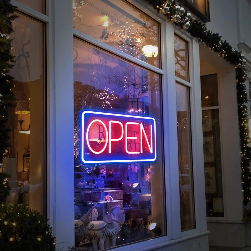Panneau lumineux ouvert à cadre en néon LED USB, gradateur, 7 modèles