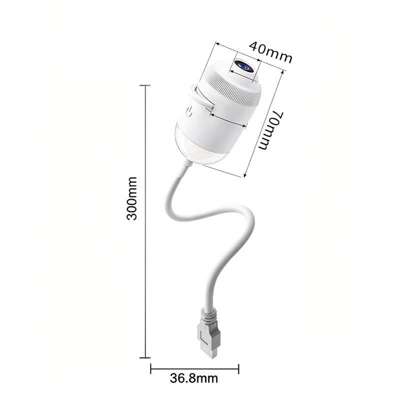 Projecteur d'étoiles USB pour voiture – dimensions de la lampe : 70 mm de haut, 40 mm de large, 300 mm de câble