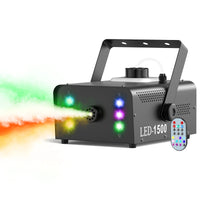 Machine à fumée 1500 W à 6 LED RGB avec télécommande sans fil, réservoir 1 L