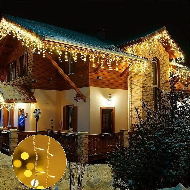 Guirlande stalactites LED blanc chaud – vue 4