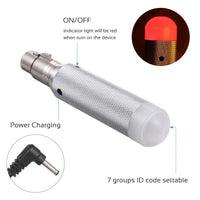 Contrôleur DMX sans fil – récepteur : interrupteur avec voyant, prise de charge et 7 groupes d'identifiants