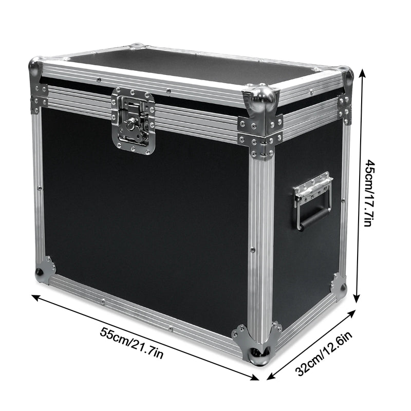 Flight case à roulettes pour 2 lyres LED beam 150 W – dimensions du flight case : 55 x 32 x 45 cm