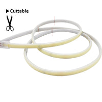 Ruban LED COB 220 V en silicone – ruban découpable avec repères de coupe