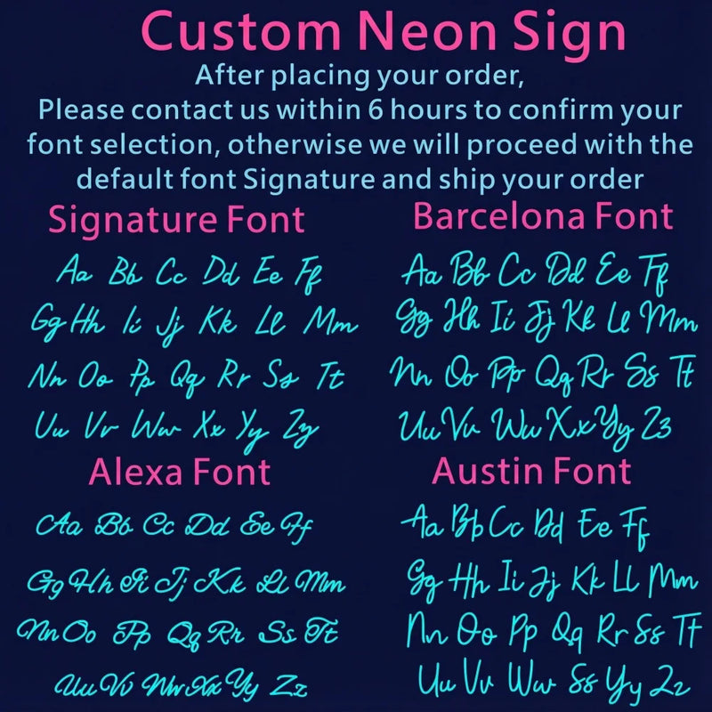 Néon prénom personnalisé avec ballon de sport – polices disponibles : Signature, Barcelona, Alexa et Austin