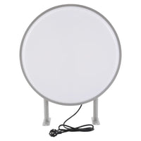 Caisson lumineux rond 50 cm – face arrière avec câble d'alimentation et prise européenne