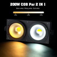 Par LED COB 200 W DMX blanc chaud et froid, 4 pièces