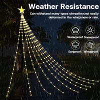 Guirlande de sapin cascade RGB – cascade de LED résistant à la pluie, à la neige et au vent