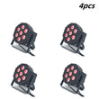 Projecteur PAR LED plat 7 LED RGBW ou RGBWA UV, lot de 4, DMX