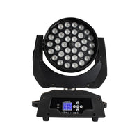 Lyres LED wash 36 x 18 W RGBWA+UV, lot de 2, zoom 15° à 45°, DMX 12 ou 18 canaux
