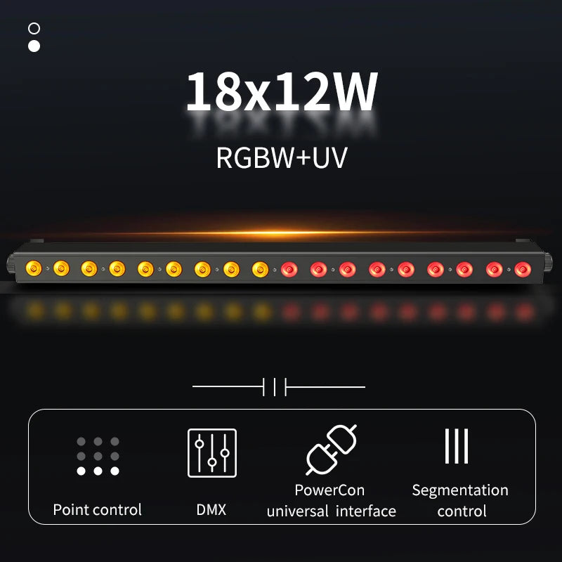 Barre LED DMX 18 x 12 W – vue 3