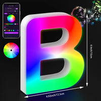 Lettres lumineuses LED RGB 15 cm – lettre B