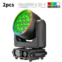 Lyre LED wash 19 x 15 W ou 25 W RGBW à anneau lumineux, à l'unité ou par lot