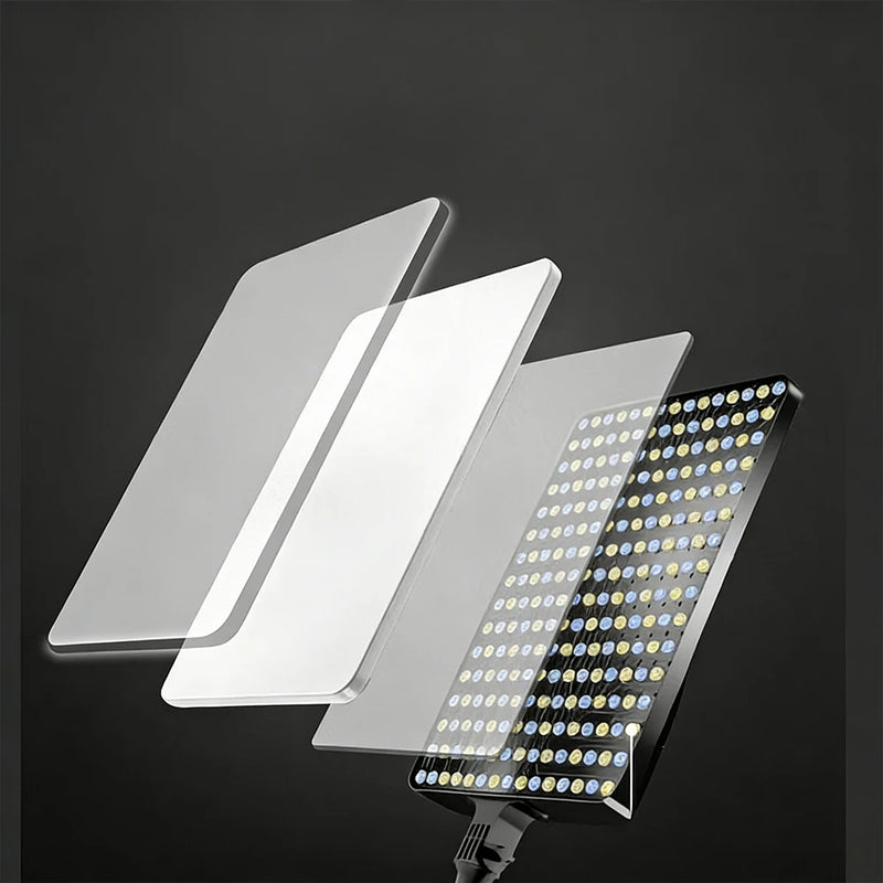 Panneau LED vidéo bicolore 29 x 53 cm, télécommande, support au choix